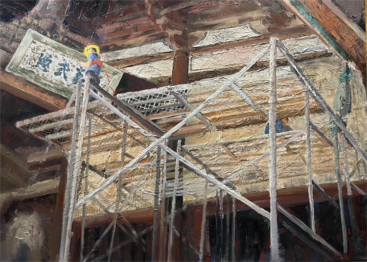 孙婉婷 穿越千年的对话 90x120cm 15653327109.jpg