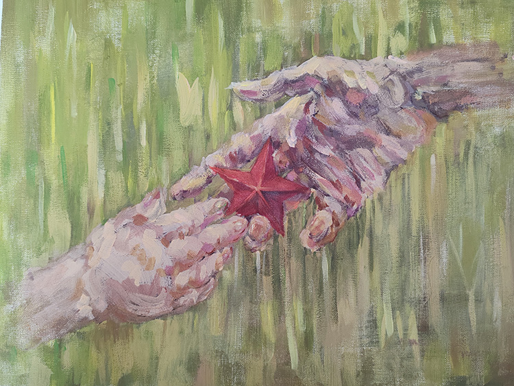 18周宇航 《星火相传》 油画 50cm×40cm.jpg